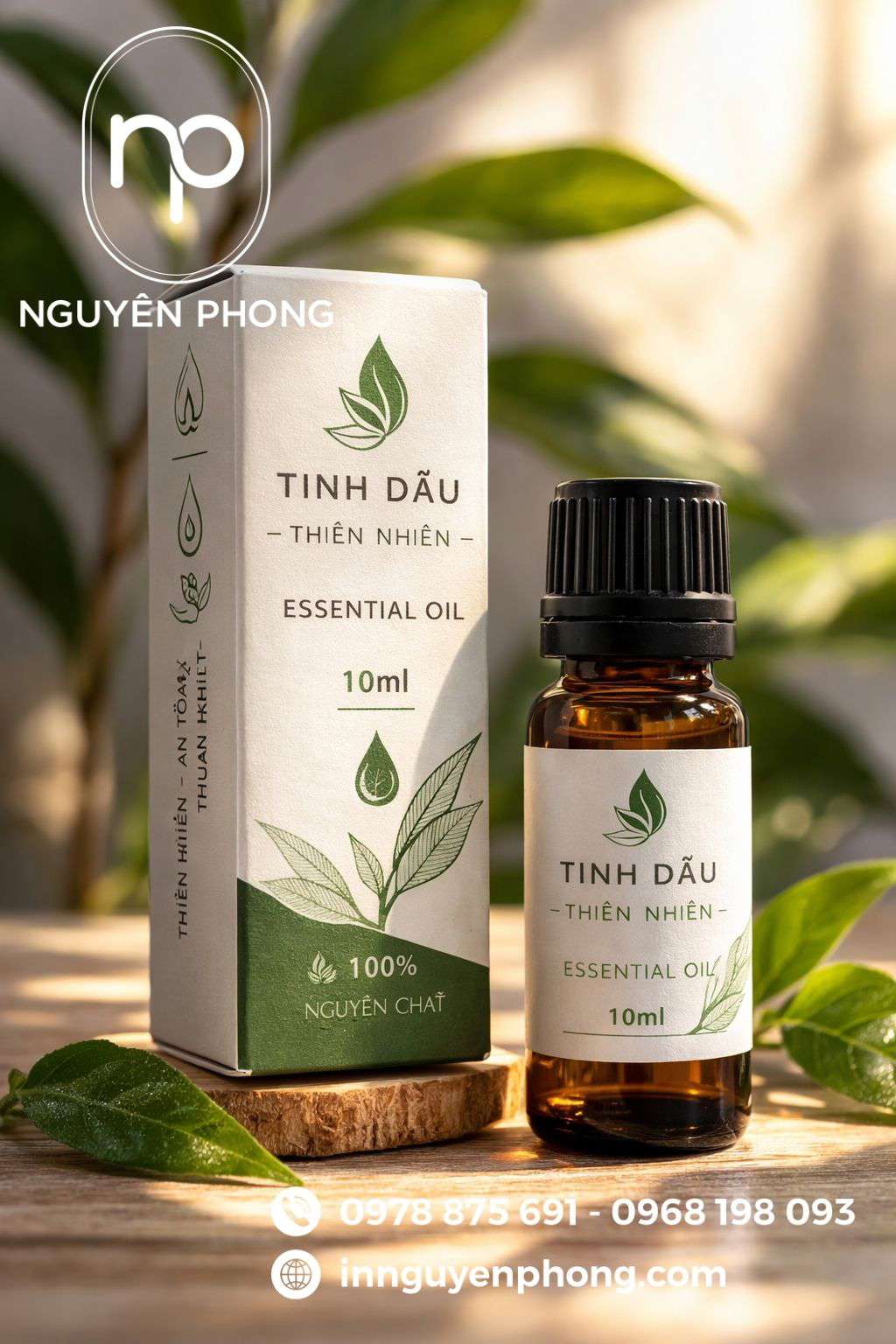 Mẫu in hộp đựng tinh dầu thiết kế đẹp 